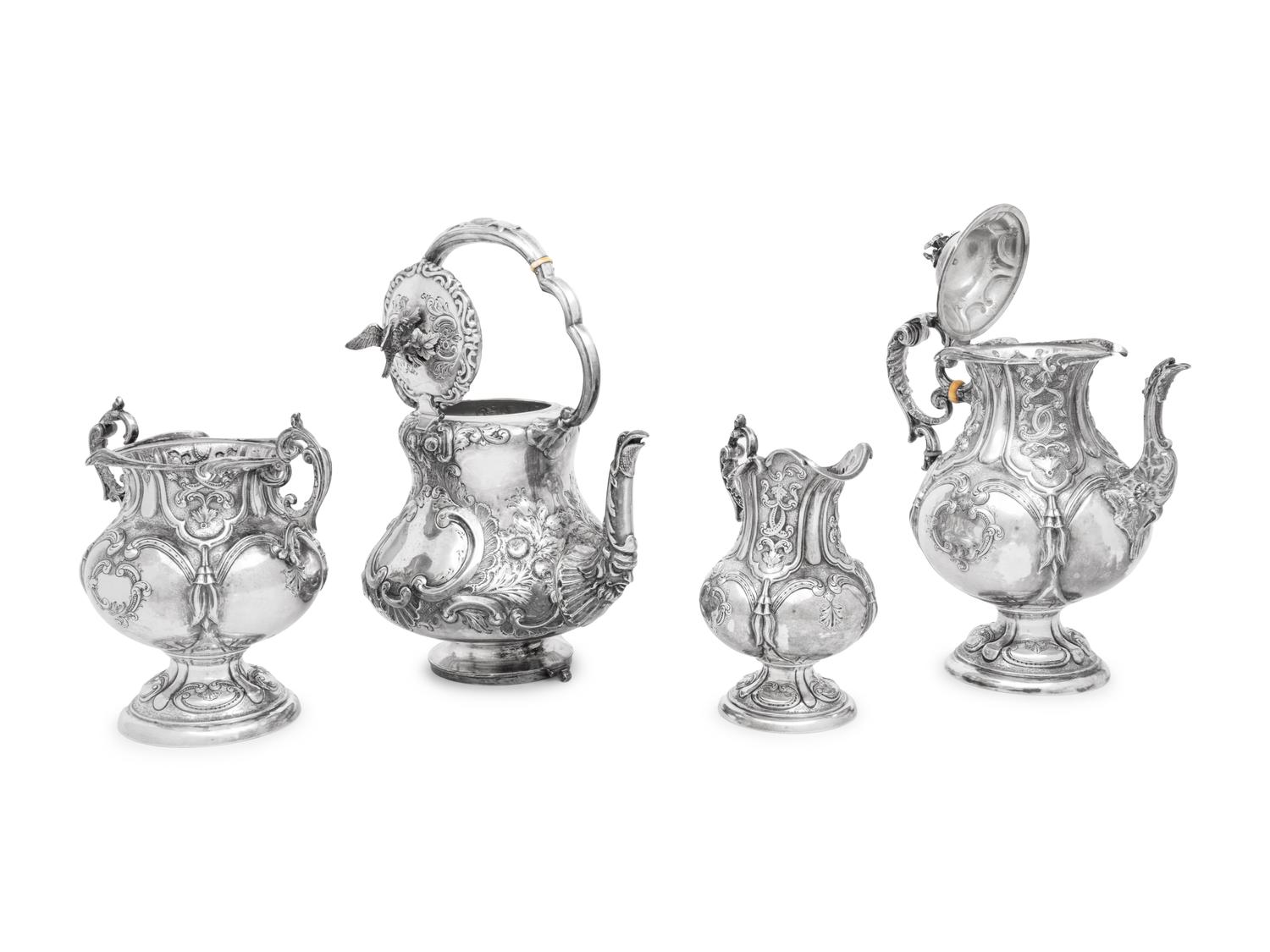 An American Silver Four-Piece Tea Service