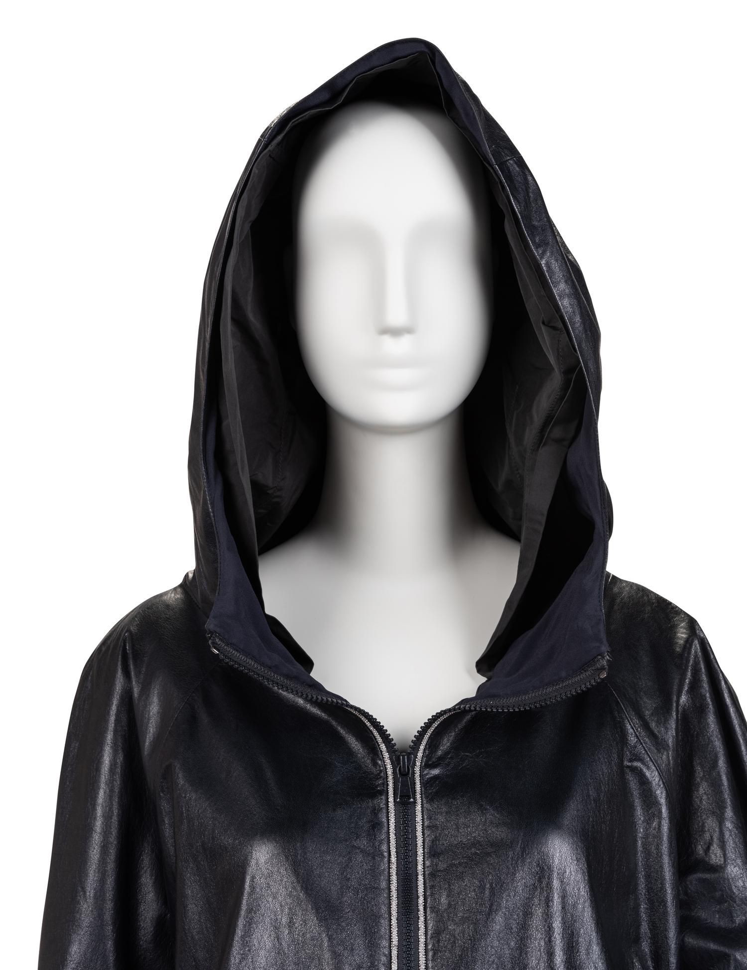 Two Leather Coats: Akris, Brunello Cucinelli