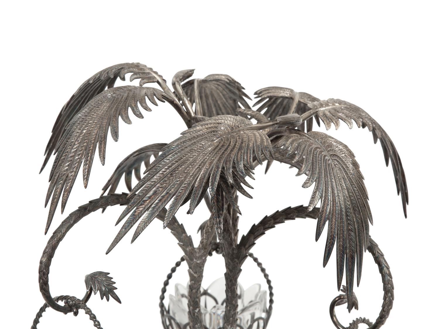 An English Silver-Plate Epergne and a Circular Plateau