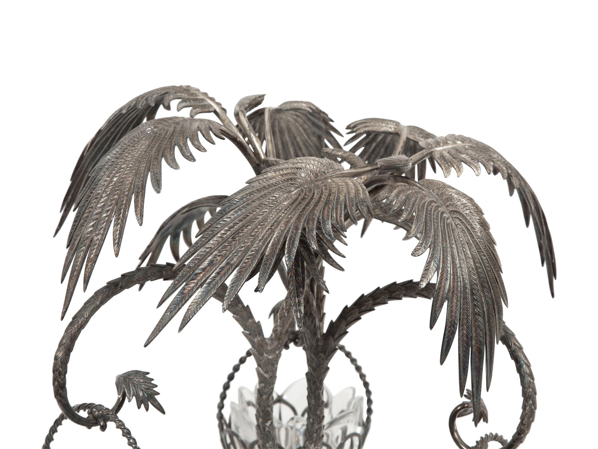 An English Silver-Plate Epergne and a Circular Plateau