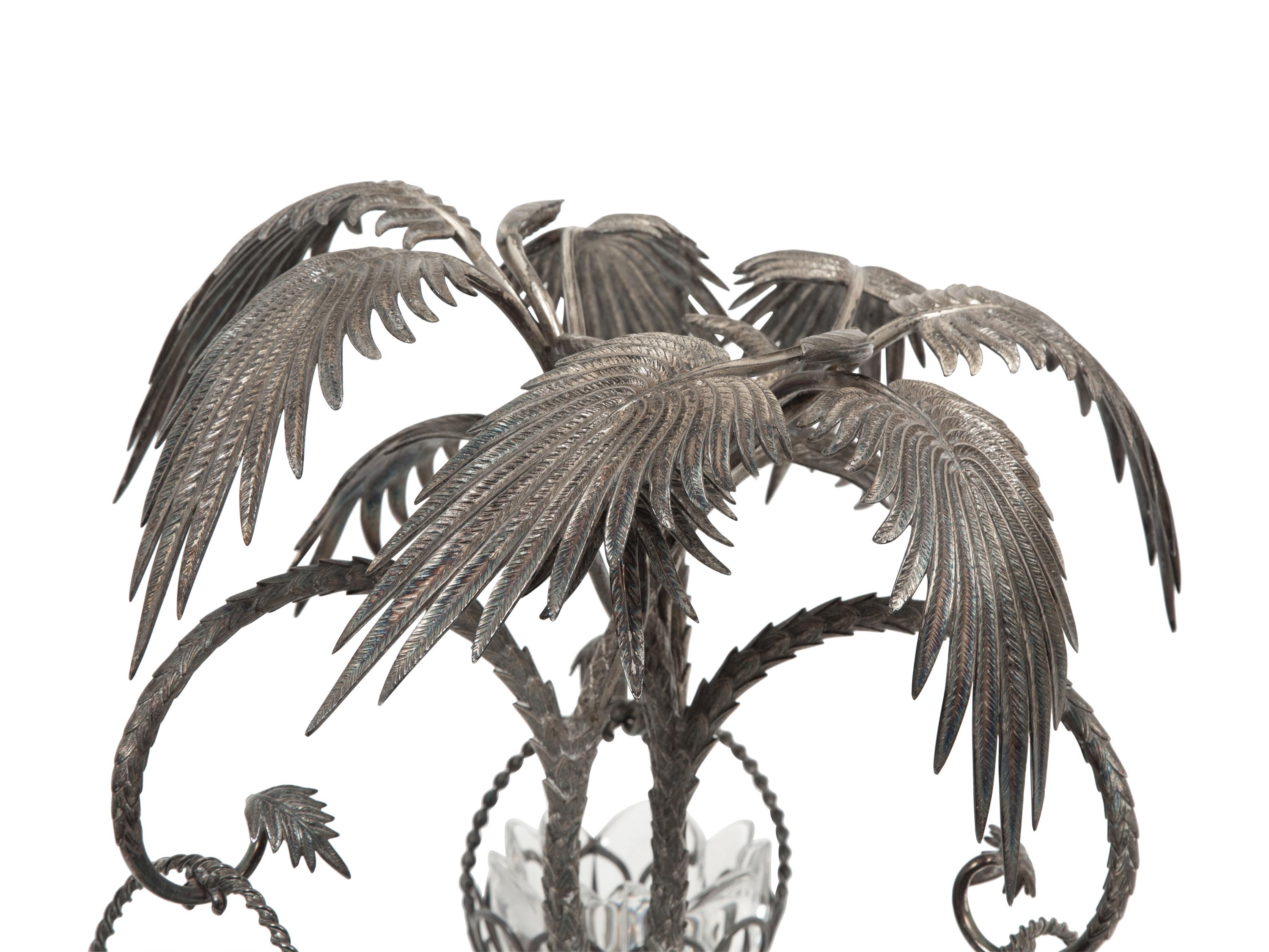 An English Silver-Plate Epergne and a Circular Plateau