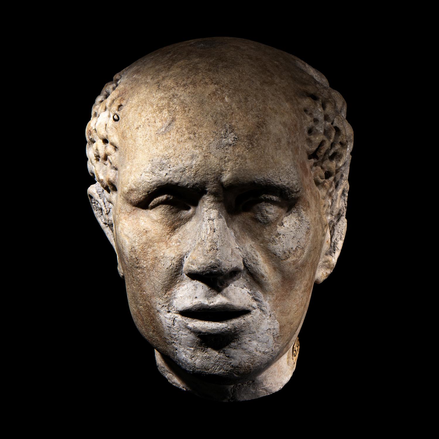 A Roman Marble Portrait Head of a Man