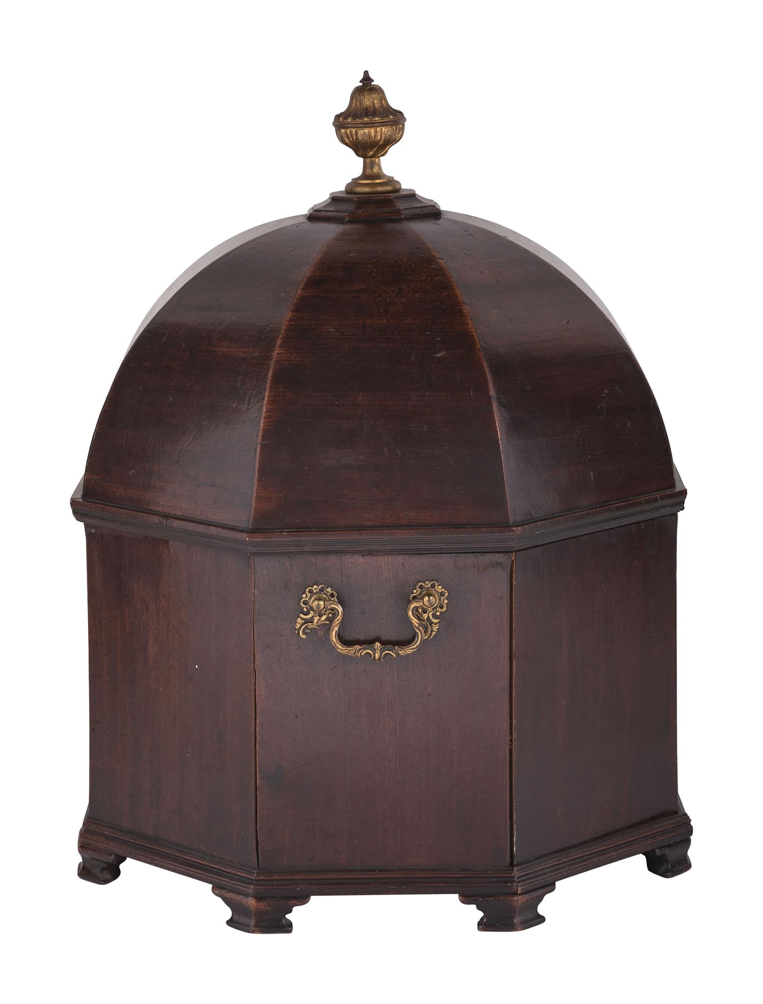 An English Brass Mounted Mahogany Cellarette