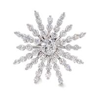 A Platinum, 18 Karat White Gold and Diamond Pendant Brooch,