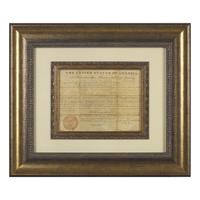 [Presidential] Adams, John Quincy. Partially-printed document, signed