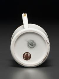 A Porcelain Shaving Mug Depicting an Open Touring Car