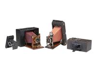 [CAMERAS]. A selection of Kodak cameras, incl. Brownie No. 2 and green Beau Brownie Art Deco camera.