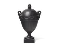 A Wedgwood & Bentley Black Basalt Ovoid Covered Vase