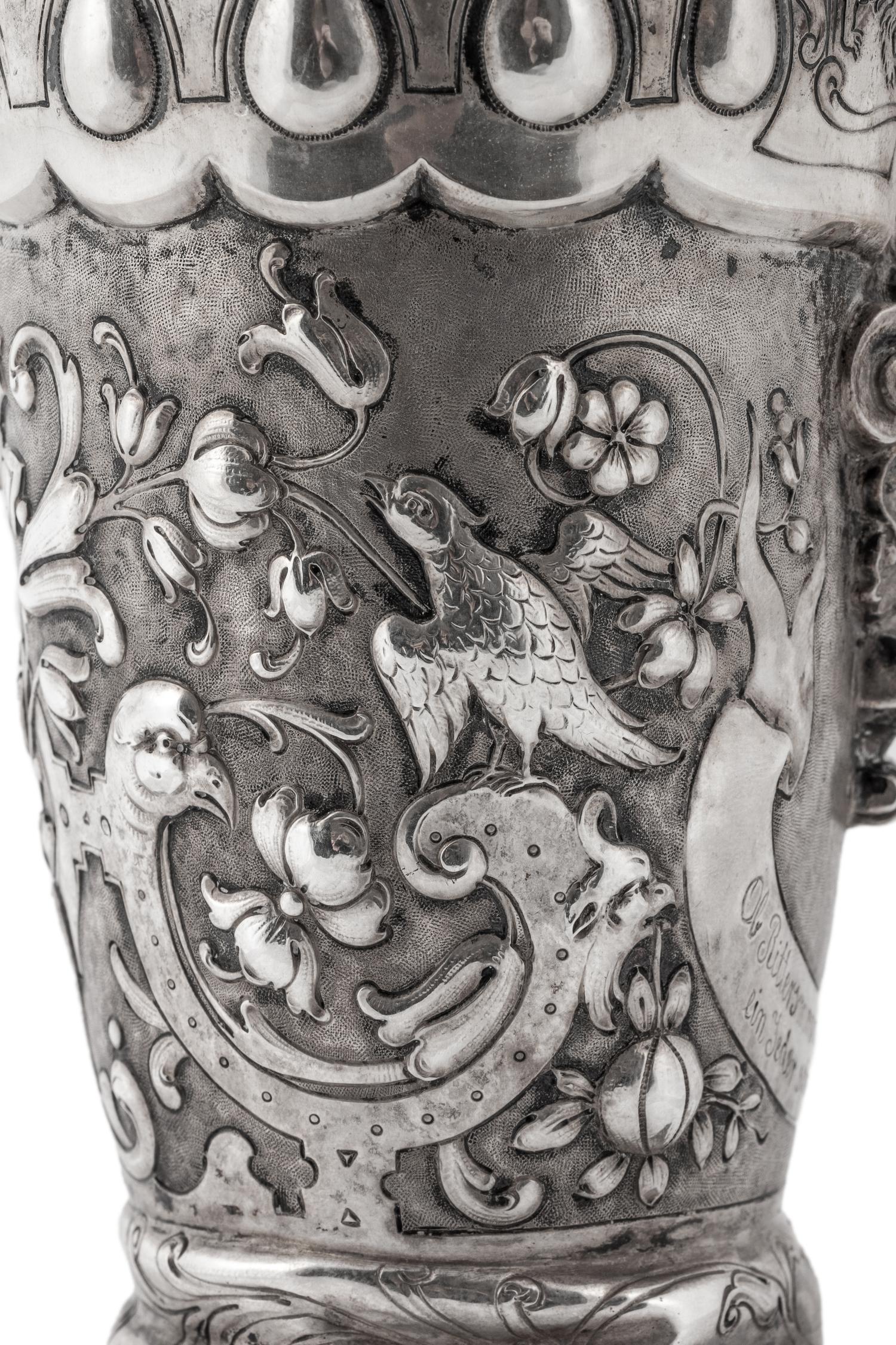 A German Hanau Silver Boot