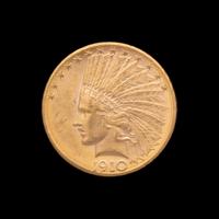 A 1910-D Indian Head $10 Gold Coin