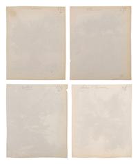 A group of four photographs ( Cactus [Nice], before 1900 ; Pommiers [et blés] , 1910 or earlier; Sapin ([Petit] Trianon , 1910 or earlier; Palmier , before 1900)