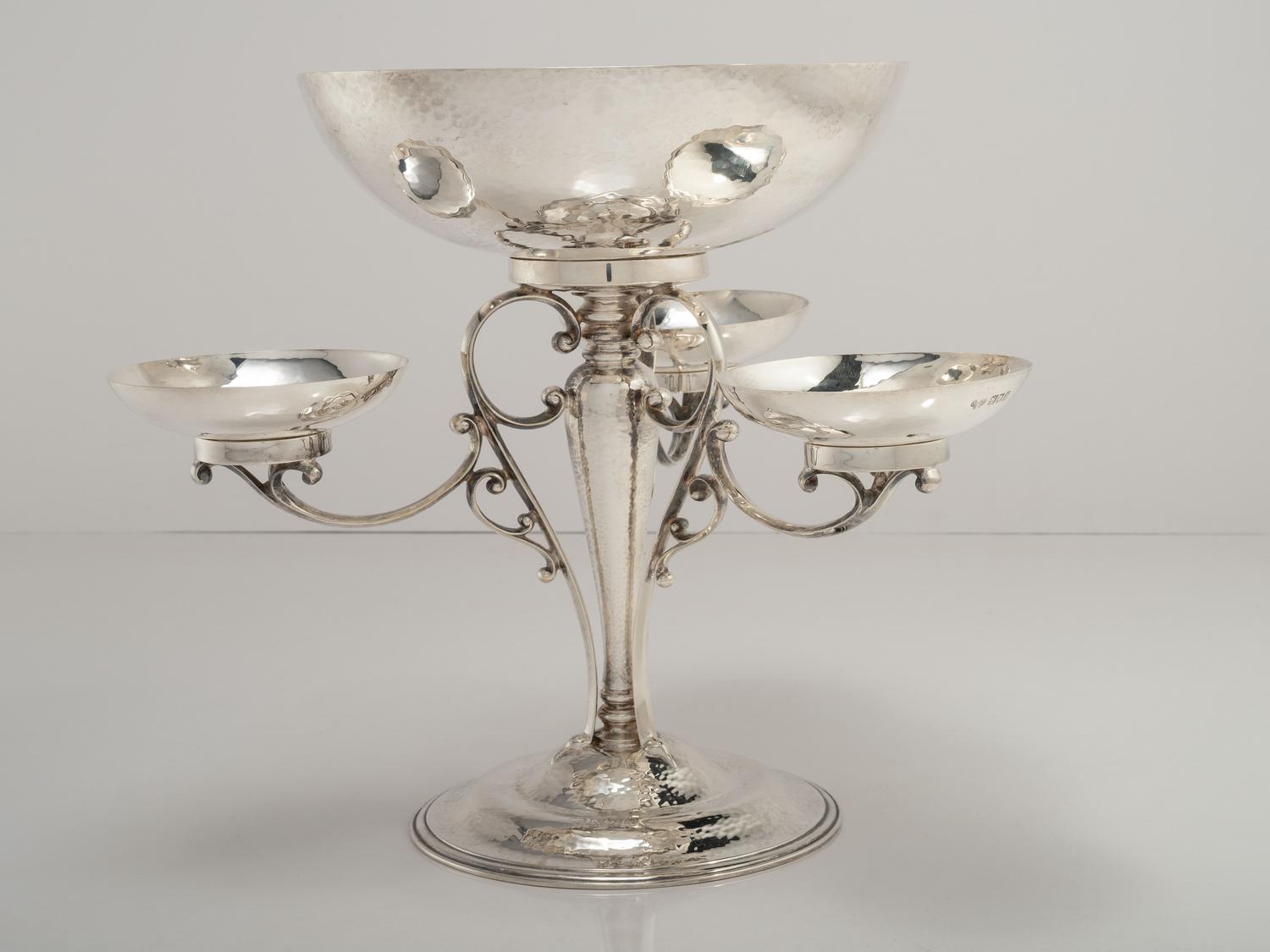 Arts and Crafts Hammered Epergne, 1905