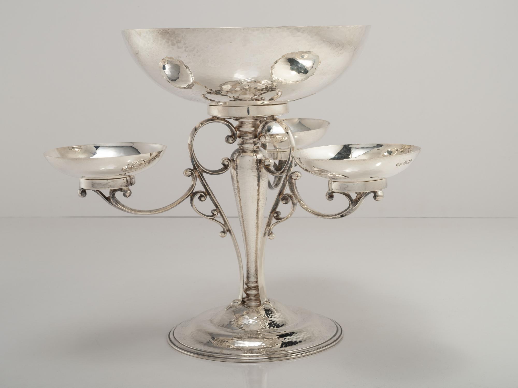 Arts and Crafts Hammered Epergne, 1905