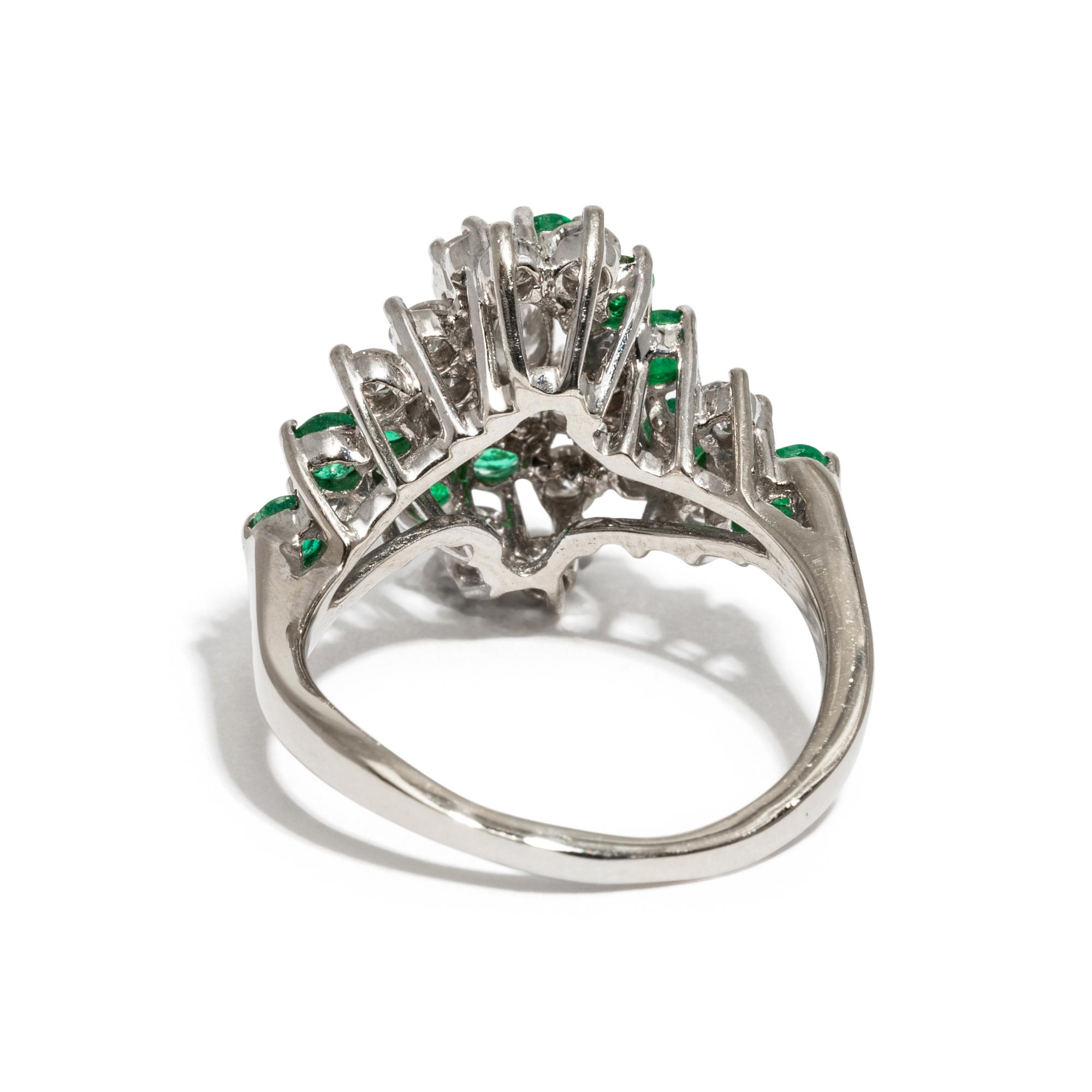 DIAMOND AND EMERALD RING