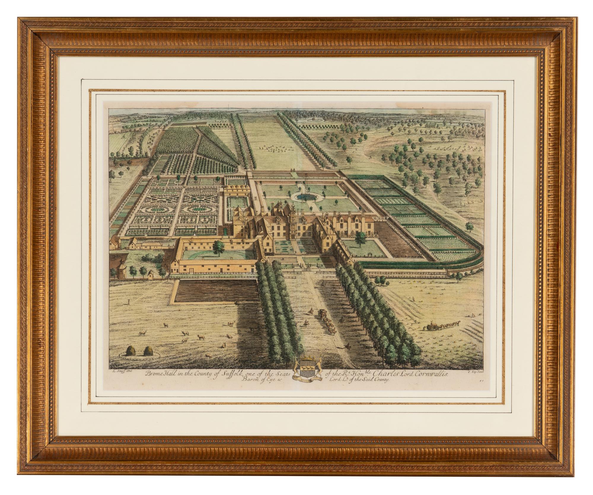 A Set of Eight Hand-Colored Engravings