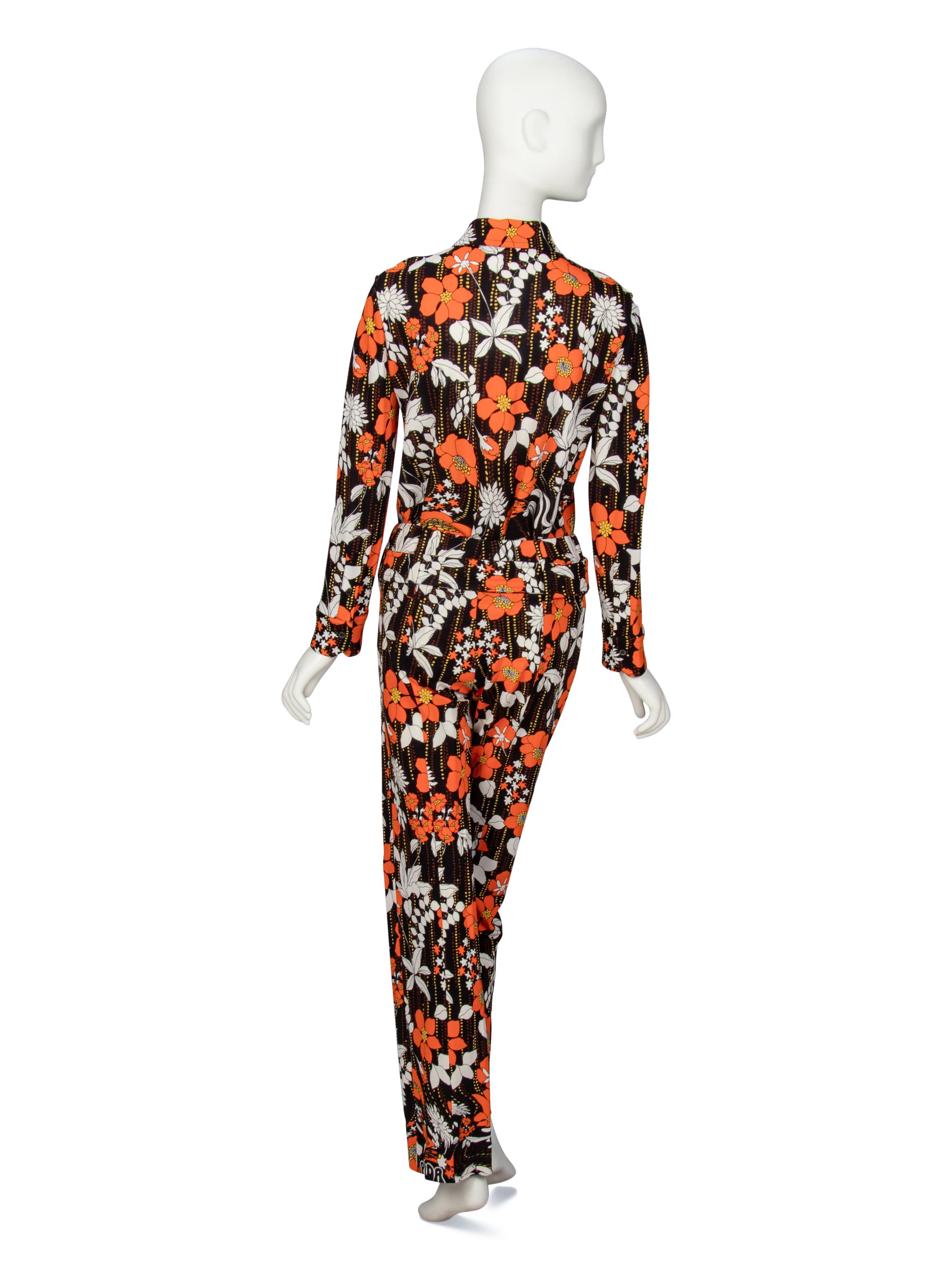 [ARO] PRADA, FLORAL-PRINT PANT ENSEMBLE, 2019