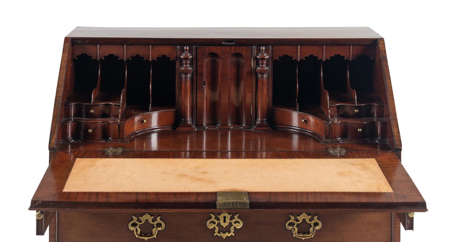 A George III Mahogany Slant-Front Desk