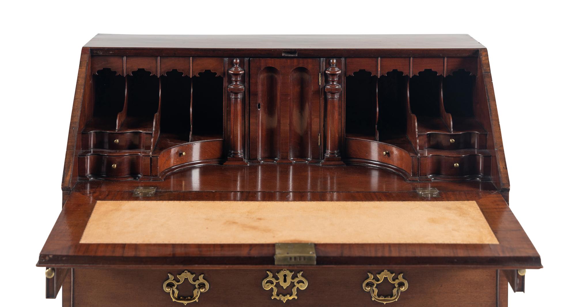 A George III Mahogany Slant-Front Desk