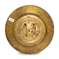 A Nuremburg Brass Alms Dish