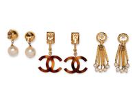 Three Pairs of Chanel Earrings, 1980-90s