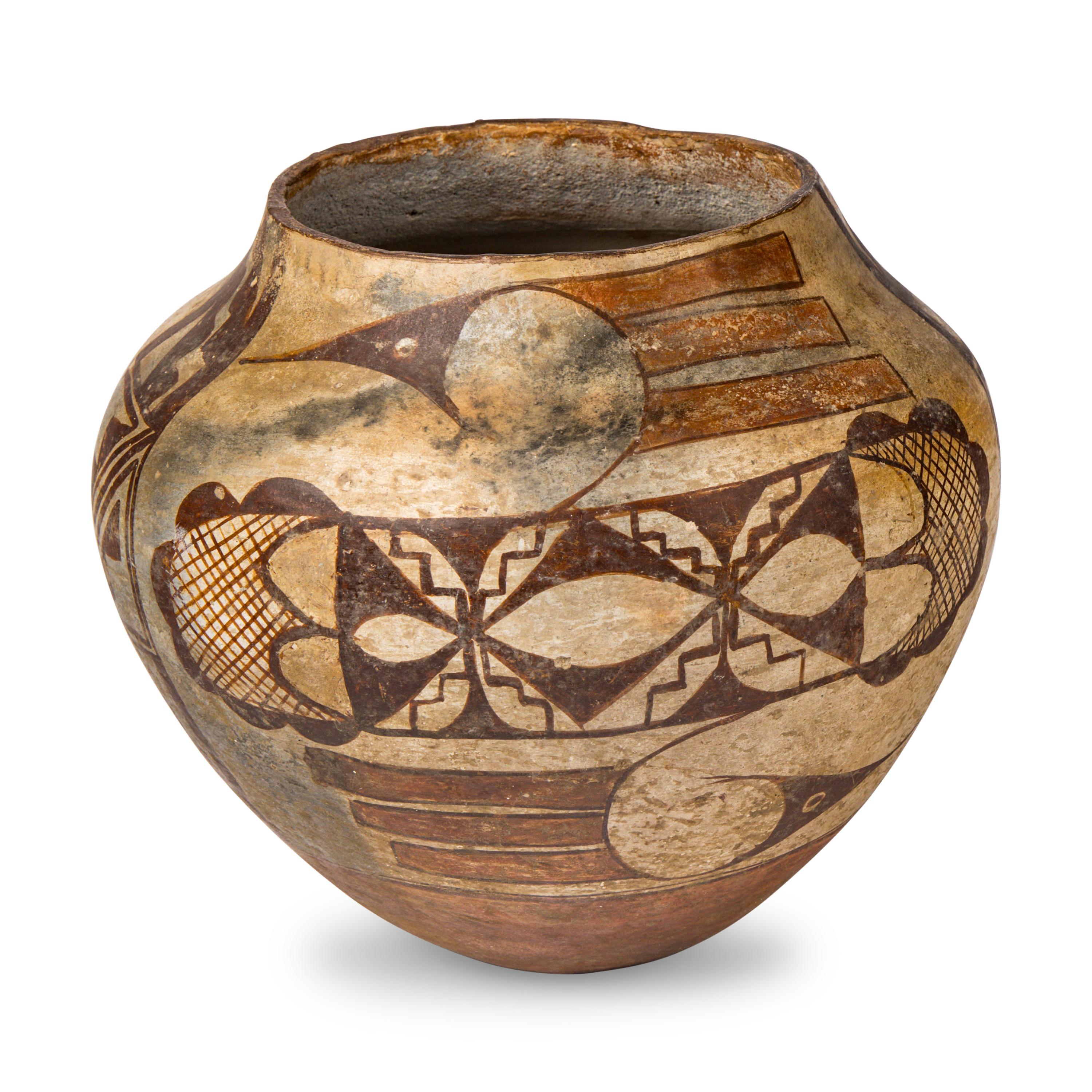 Acoma / Laguna Polychrome Pottery Jar