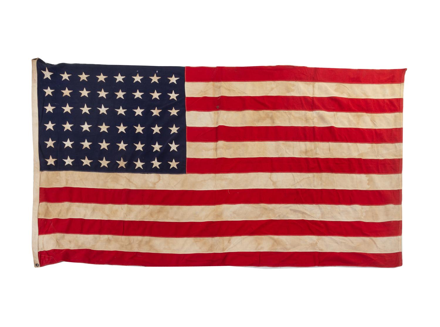 Three 48-Star American Flags