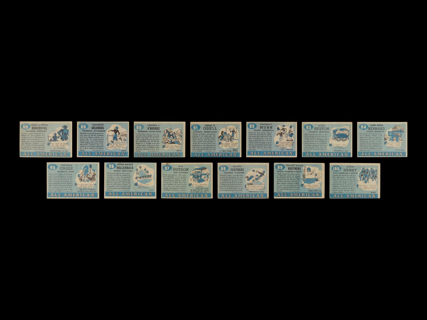 A Complete Set of 1955 Topps All-American Football Cards (100/100)