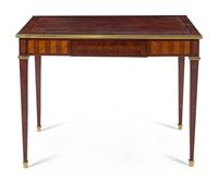 A Louis XVI Style Parquetry Bureau Plat