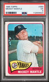 A 1965 Topps Mickey Mantle Baseball Card No. 193 (PSA 5 EX)
