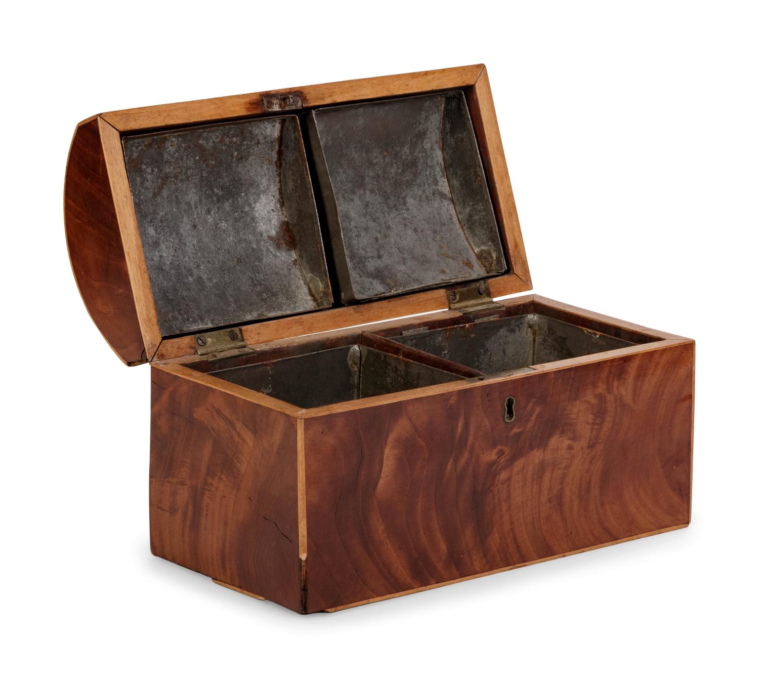 A Regency Mahogany Tea Caddy
