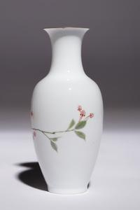 Five Famille Rose Eggshell Porcelain 'Birds' Vases