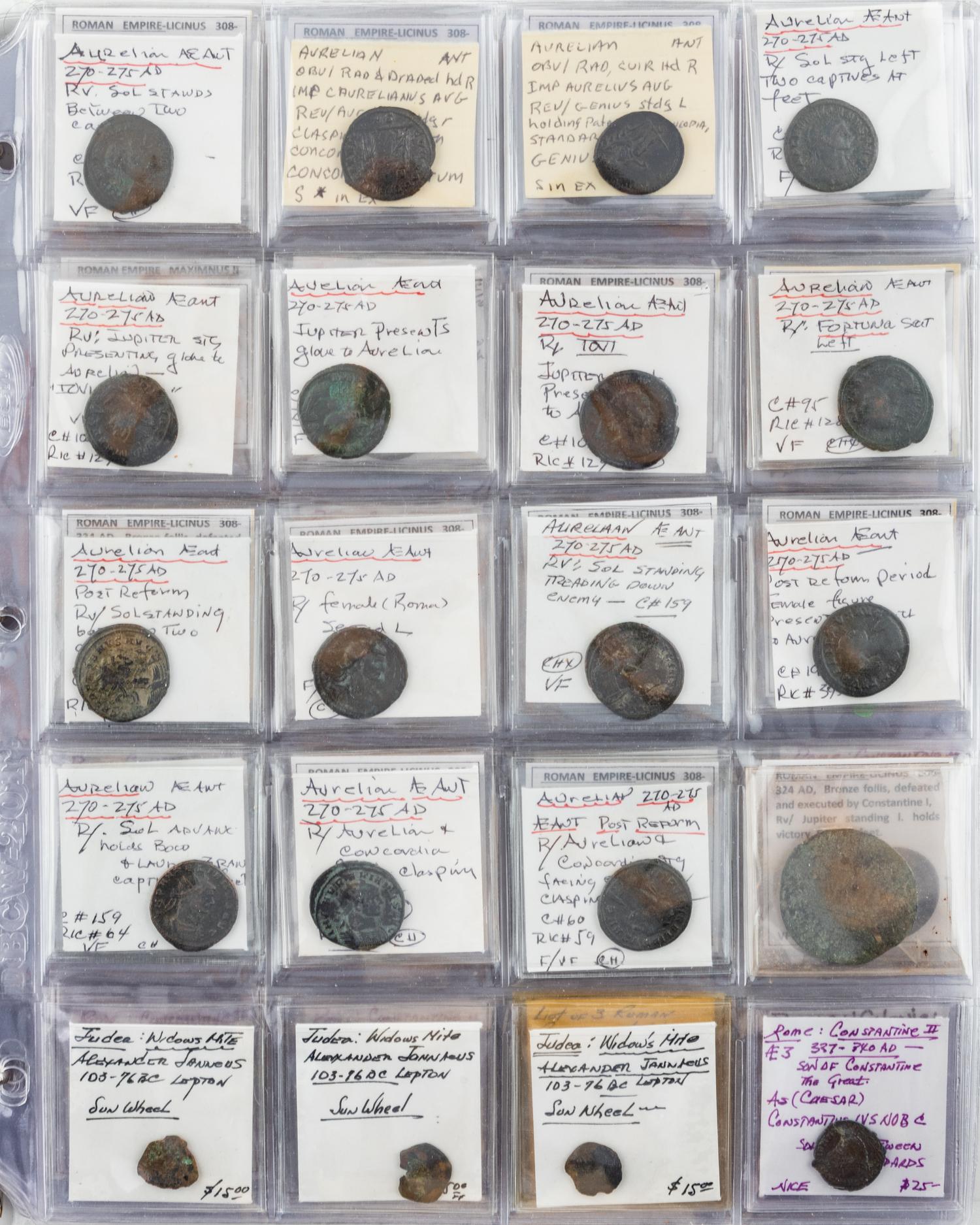 [ANCIENT] A Large Collection of Roman Bronze and Copper Coins