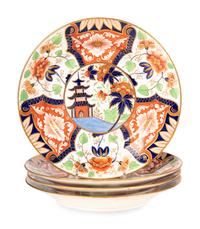 A Collection of English Porcelain Dessert Service Articles