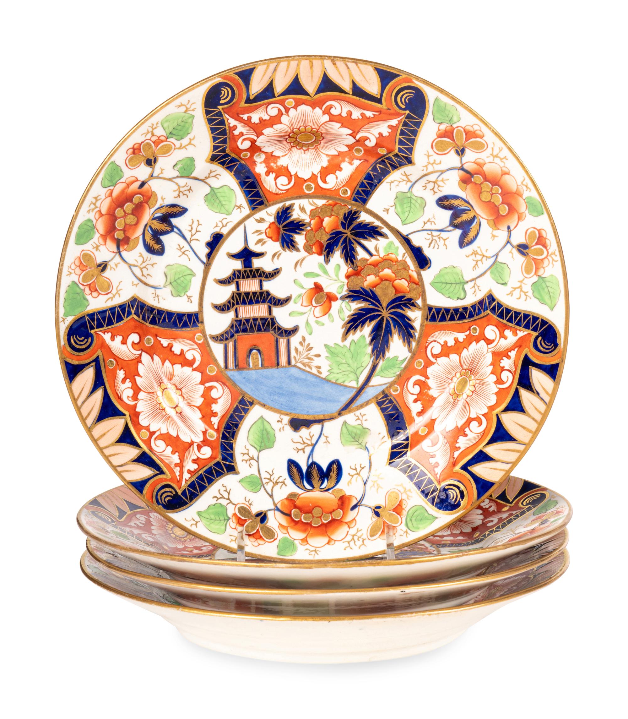 A Collection of English Porcelain Dessert Service Articles