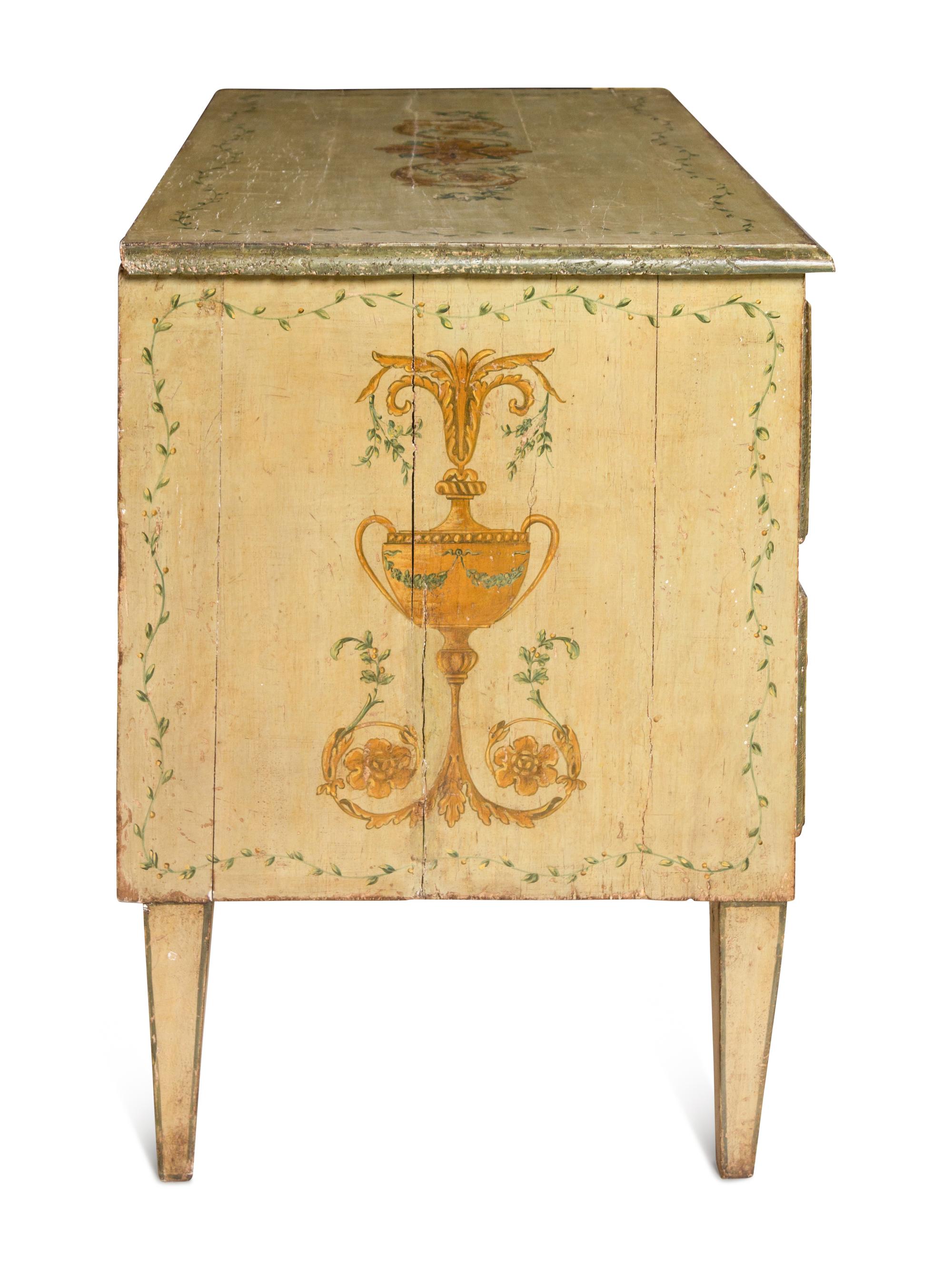 A Pair of Italian Painted Chests of Drawers