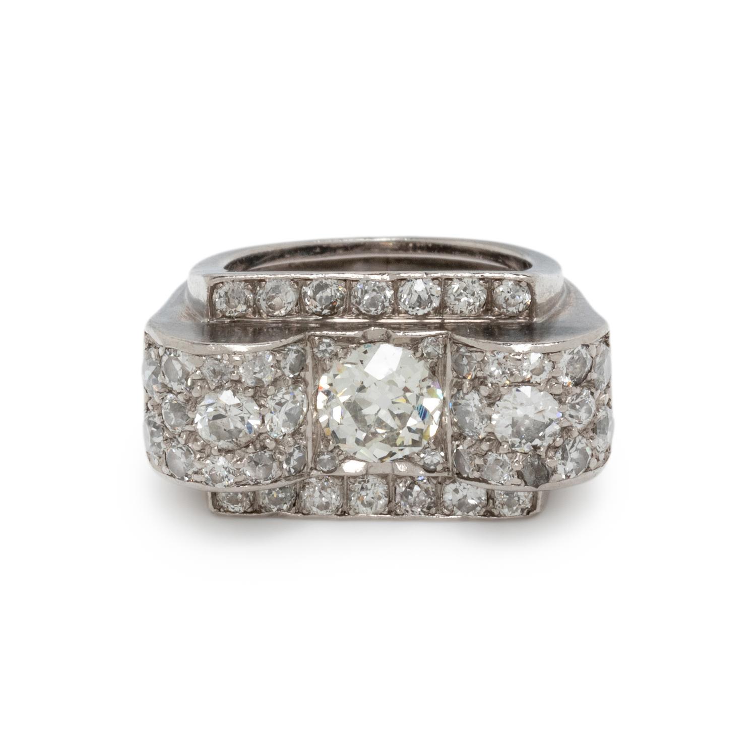ART DECO, DIAMOND RING