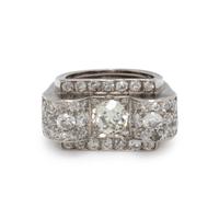 ART DECO, DIAMOND RING