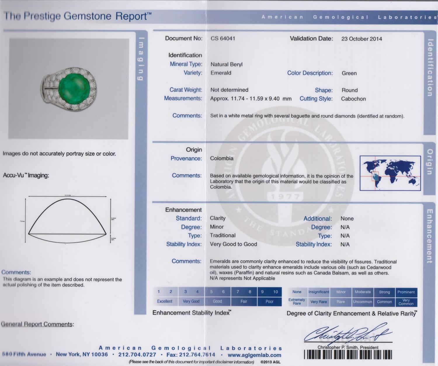 A Platinum, Emerald and Diamond Ring, Trabert & Hoeffer-Mauboussin, 8.40 dwts.