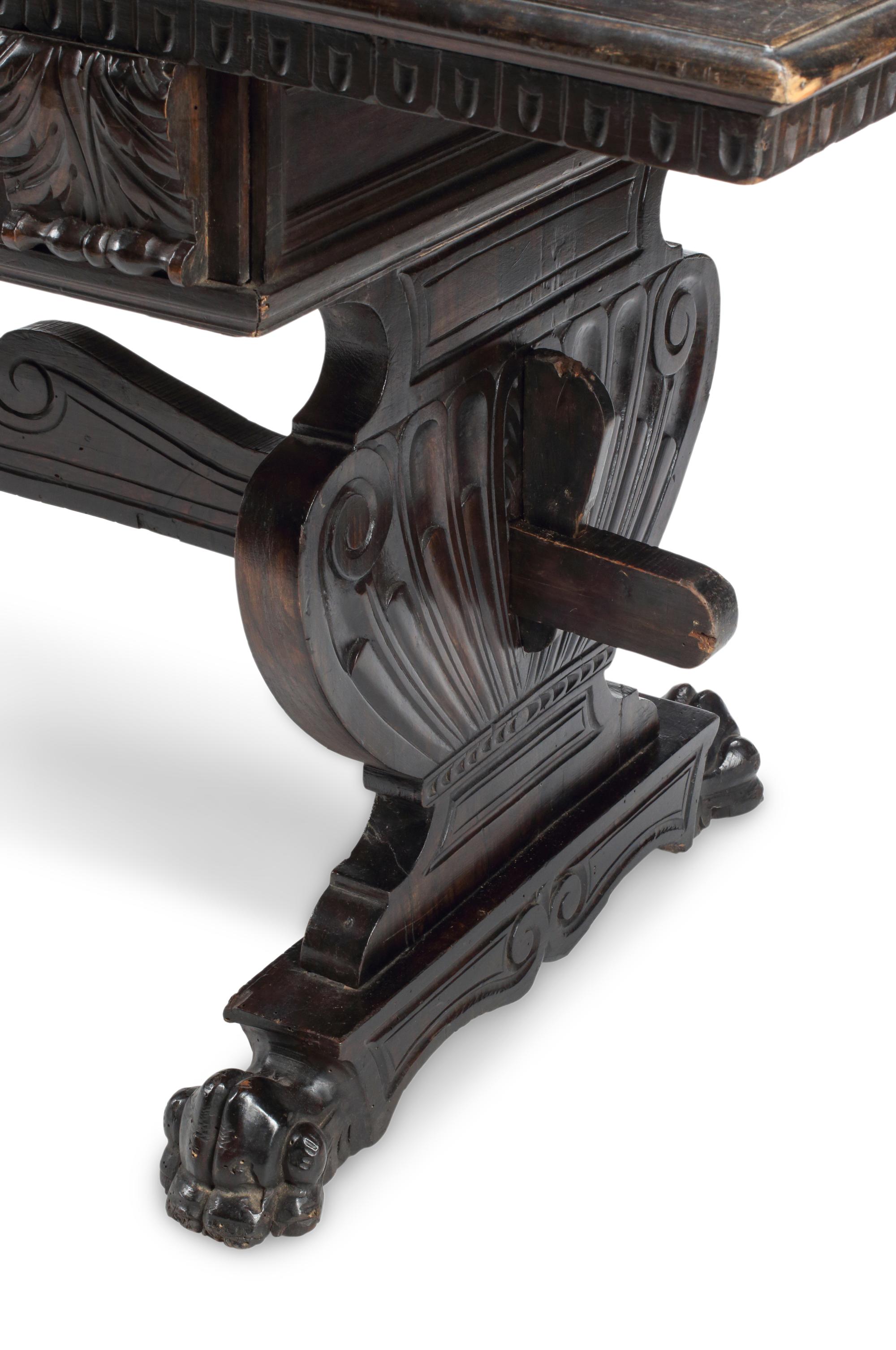 An Italian Renaissance Style Walnut Library Table