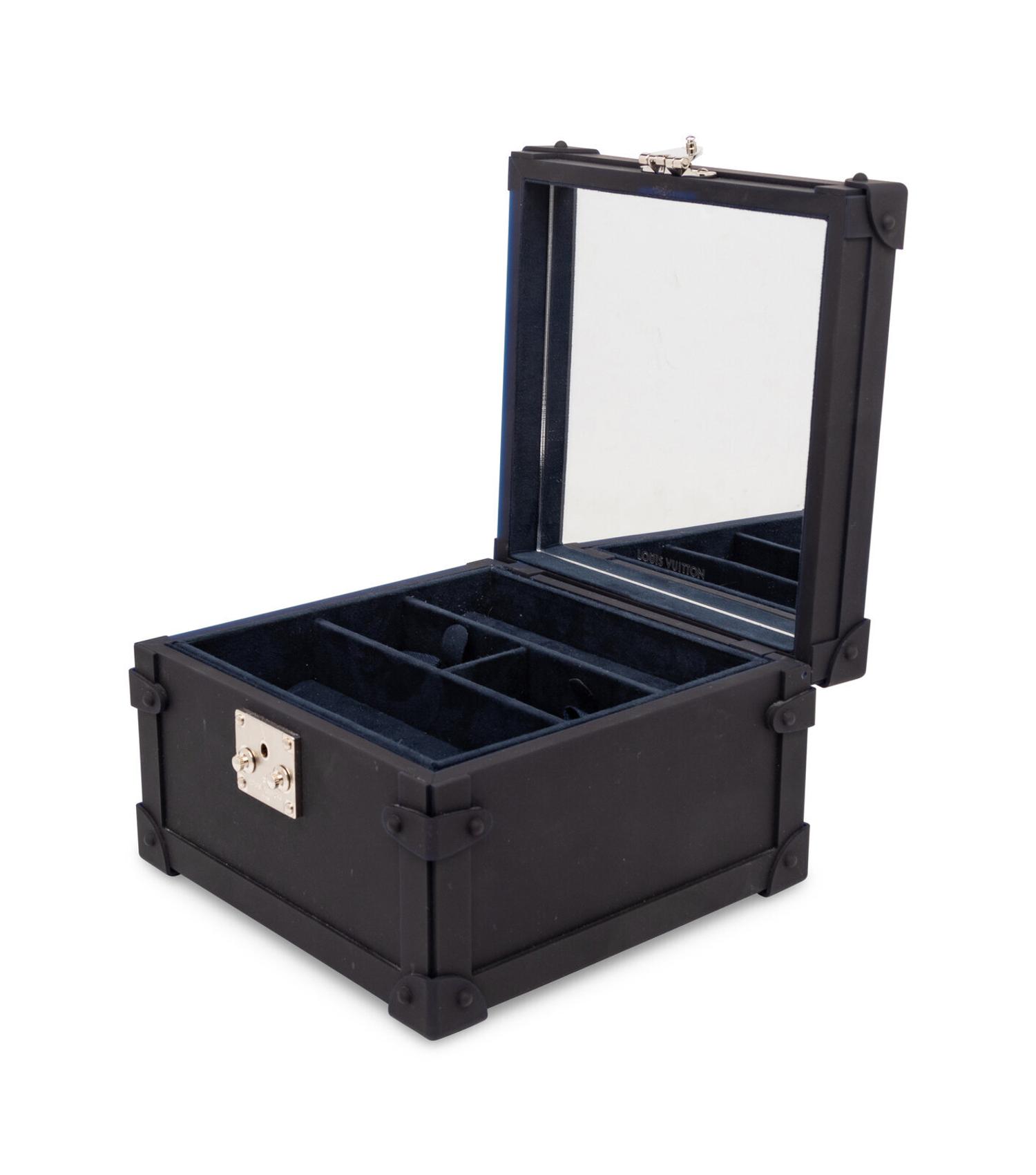 LOUIS VUITTON, BLACK JEWELRY BOX