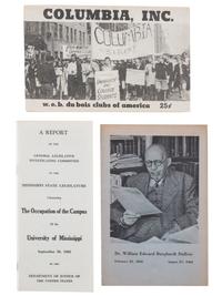 [CIVIL RIGHTS]. A group of ephemera related to Civil Rights leaders in the early 20th Century including W.E.B. DuBois and Booker T. Washington, comprising: