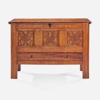 A William & Mary carved oak "Hadley" chest with drawer Attributed to Ichabod Allis (1675-1747) or Samuel Belden (1657-1734), Hampshire County, MA, circa 1715