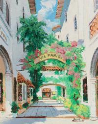 Palm Beach Scenes (Four Paintings)