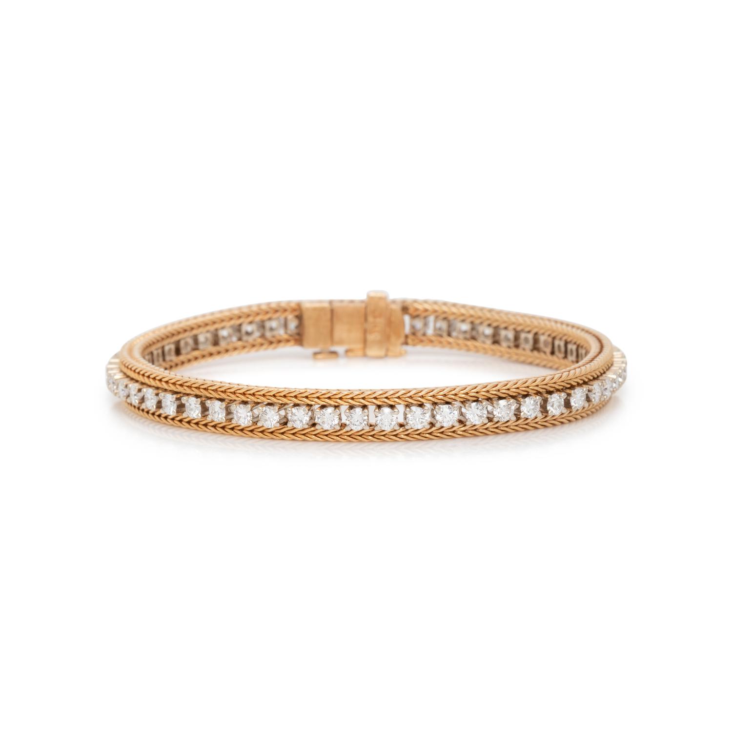 YELLOW GOLD AND DIAMOND BRACELET