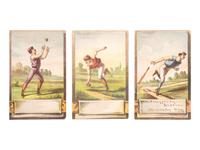 [SPORTS]. A group of 3 lithographed baseball score cards. Philadelphia, PA: The Thomas W. Price Co., n.d.