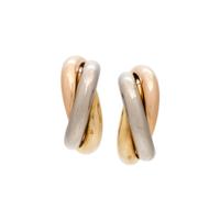 CARTIER, TRICOLOR GOLD 'TRINITY' EARRINGS