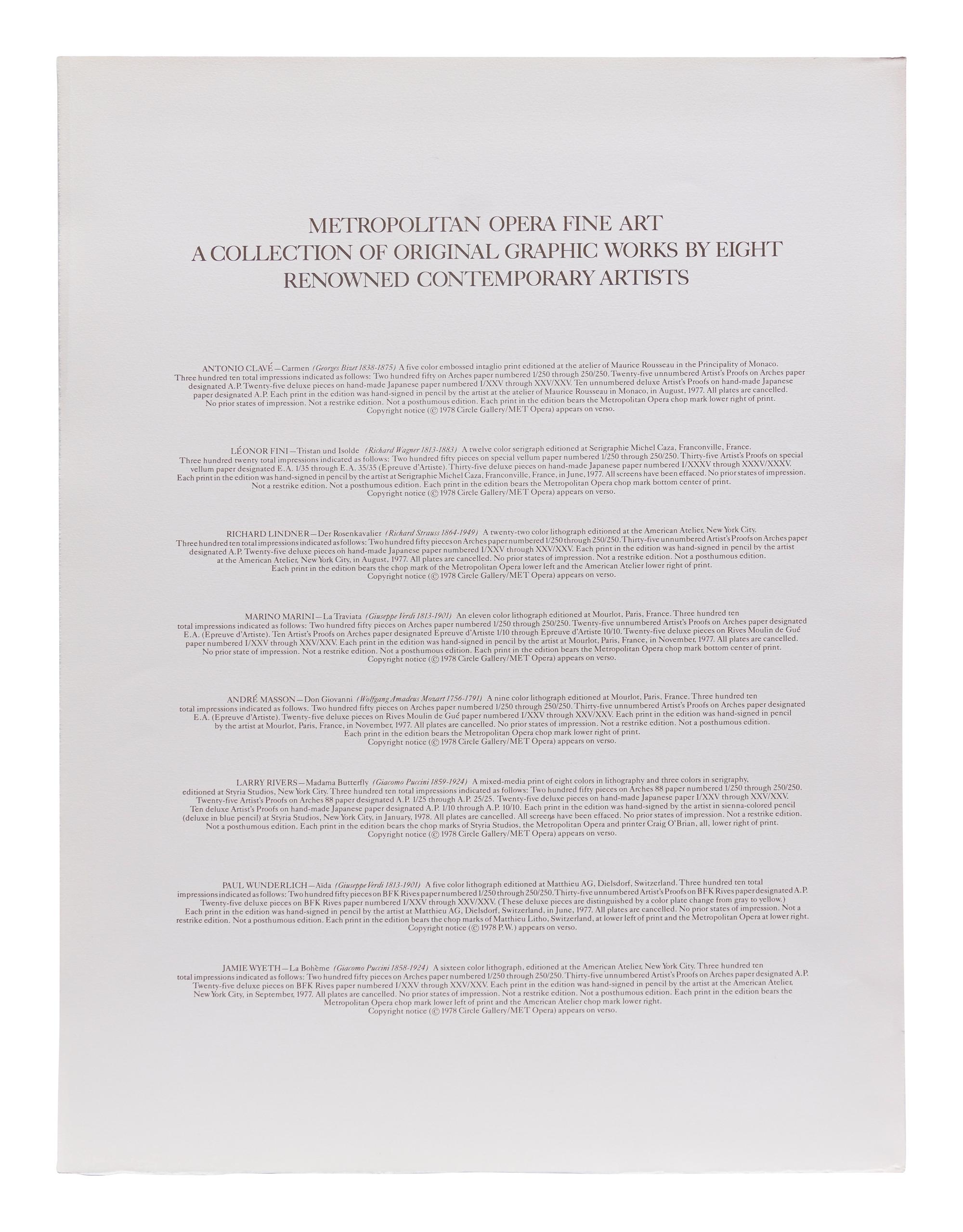 Metropolitan Opera Fine Art, the complete portfolio with the original linen folio case