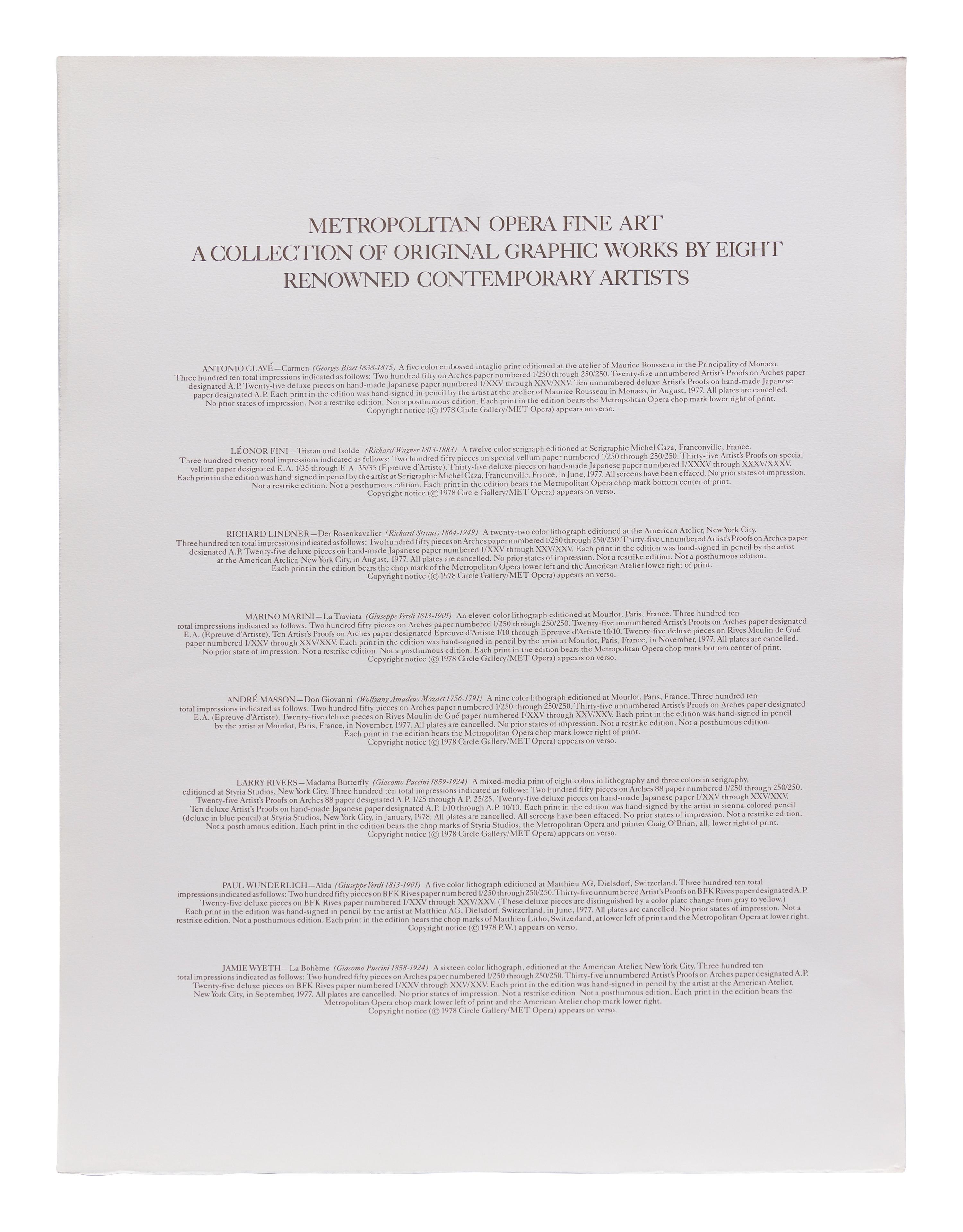 Metropolitan Opera Fine Art, the complete portfolio with the original linen folio case