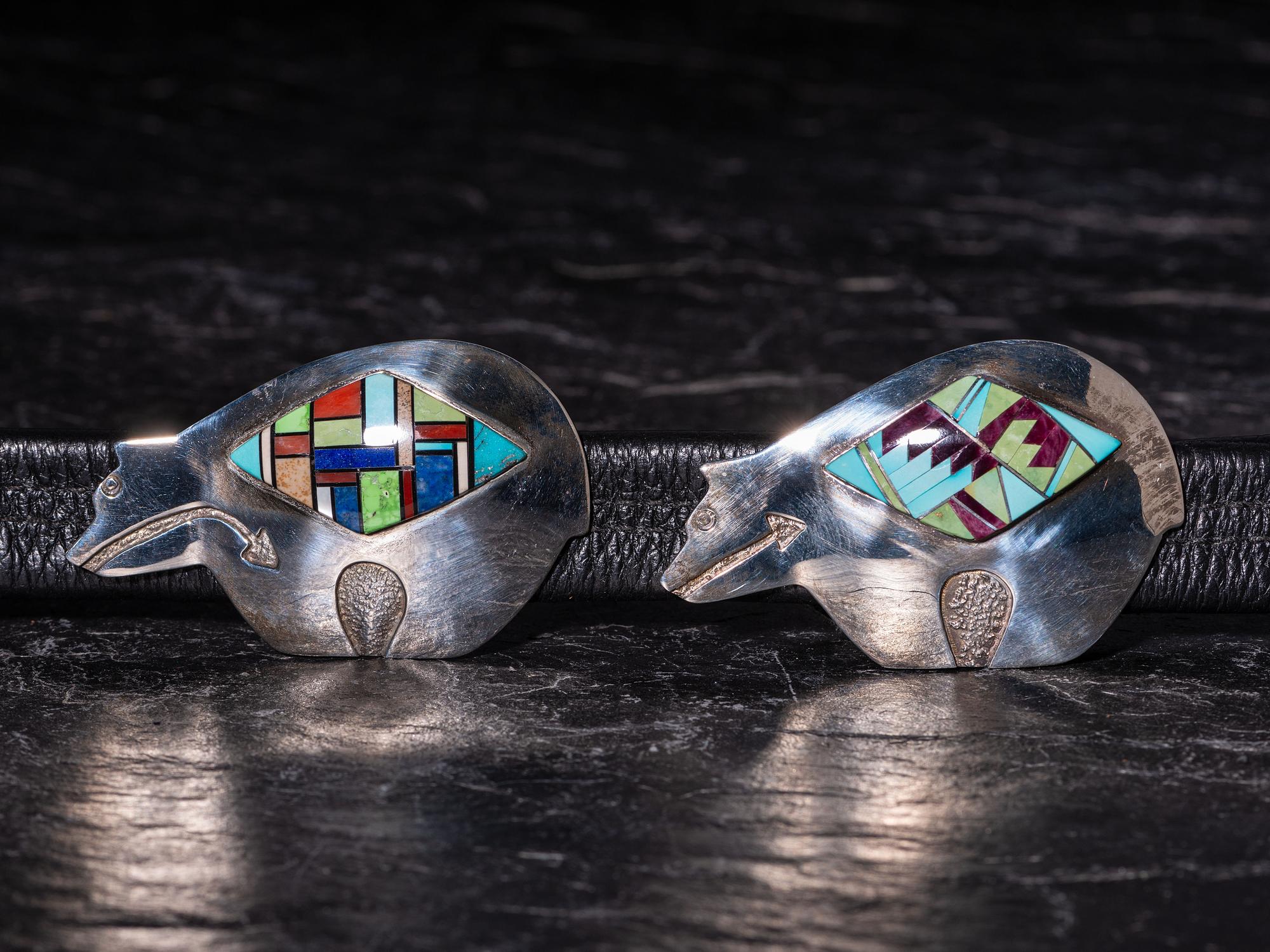 Silver Bear with Heartline Concha Belt