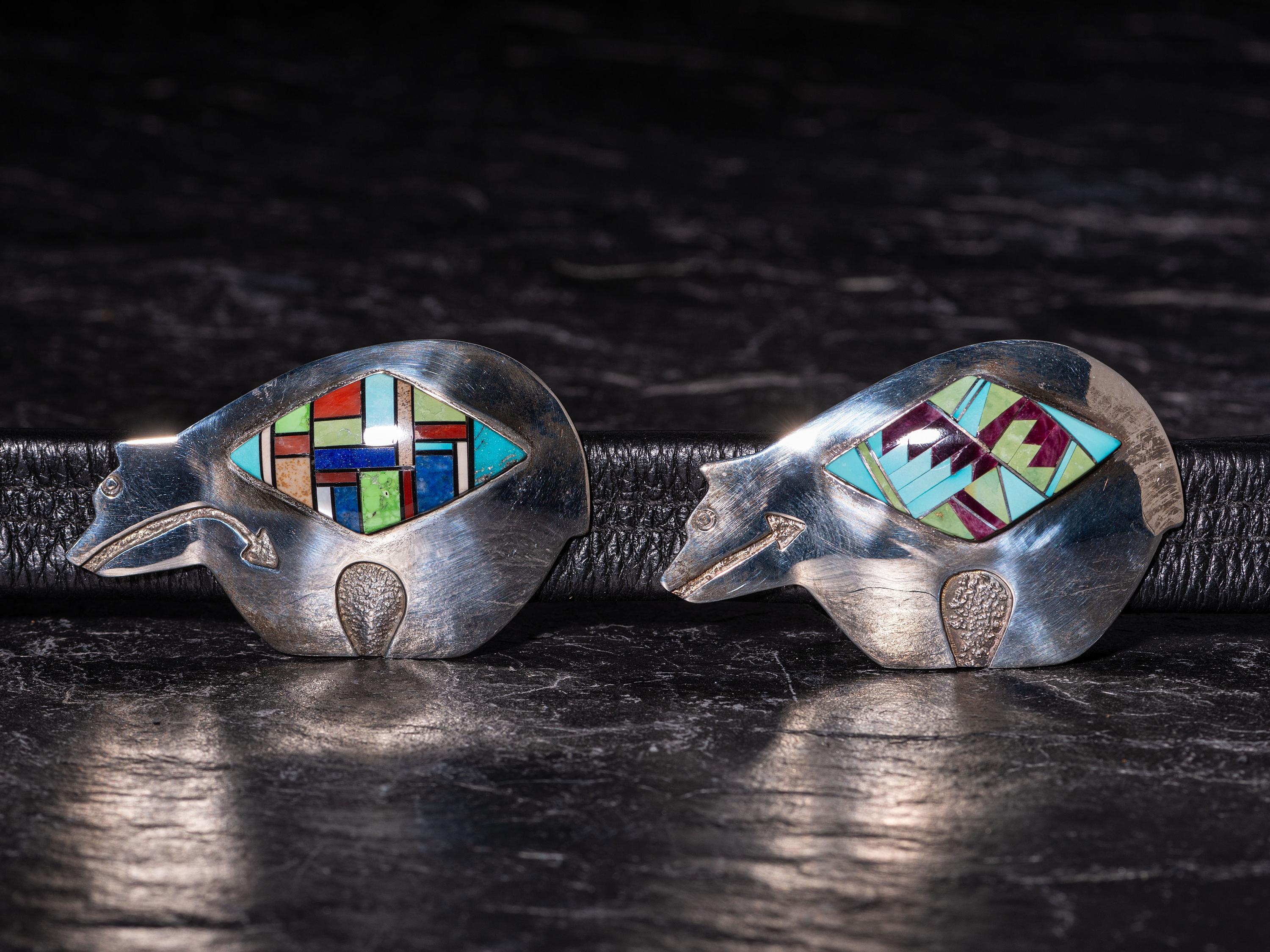 Silver Bear with Heartline Concha Belt